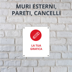 Cartello in alluminio piano con pellicola rifrangente Cartello in alluminio piano con pellicola rifrangente