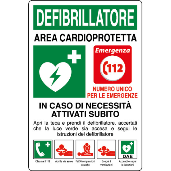 defibrillatore - area cardioprotetta