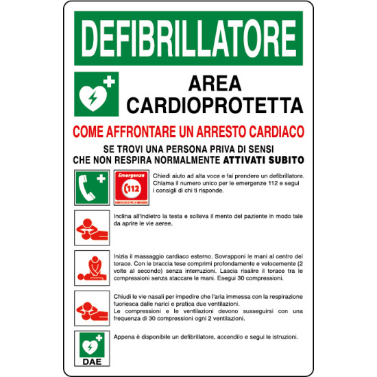 defibrillatore - area cardioprotetta
