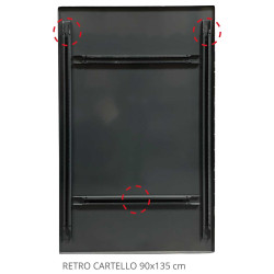 Cavalletto da cantiere pesante per targa 90x135 cm