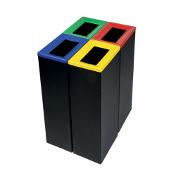 Cestino per la raccolta differenziata - cornice blu