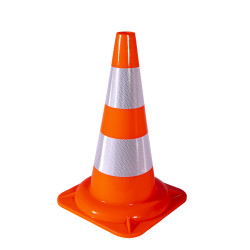 Cono in PVC morbido h. 50 cm - Rifrangente classe 2 Cono in PVC morbido h. 50 cm - Rifrangente classe 2