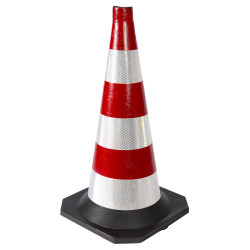 Cono stradale h. 75 cm con fasce rifrangenti - Classe 2 Cono stradale h. 75 cm con fasce rifrangenti - Classe 2