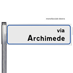 Segnale nome strada - viaria in alluminio estruso Segnale nome strada - viaria in alluminio estruso