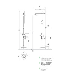 Doccia di emergenza a pavimento Oculus Doccia di emergenza a pavimento Oculus