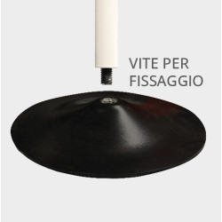 Paletto mobile in ferro con appendice filettata con base in ferro Paletto mobile in ferro con appendice filettata con base in ferro