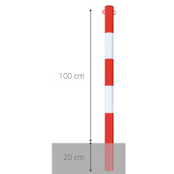 Paletto in ferro verniciato con attacco a muratura Paletto in ferro verniciato con attacco a muratura