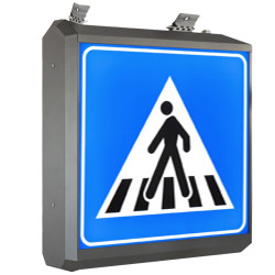 Segnale luminoso a Led per passaggi pedonali con barra di illuminazione