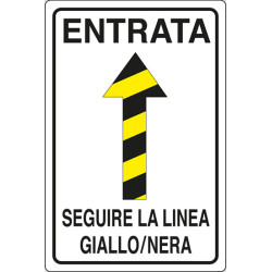 Entrata - seguire la linea giallo/nera