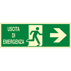 uscita di emergenza a destra