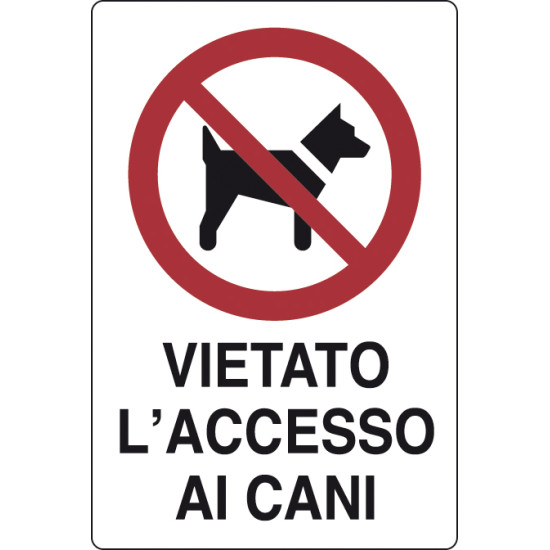 Adesivo Divieto Di Accesso Ai Cani – Segnale Pittogramma Vietato, Formato 50x50mm, Confezione Da 10 Etichette Autoadesive