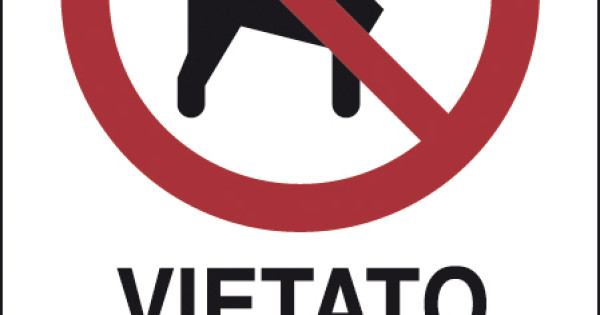 Sticker decorativo vietato ai cani