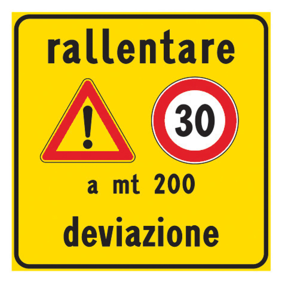 Cartello Stradale Rallentare 45,7x30,5 Cm – Alluminio Antiruggine Con Fori Per Montaggio