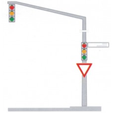 Segnale nome-strada applicato a palo semaforico in alluminio estruso