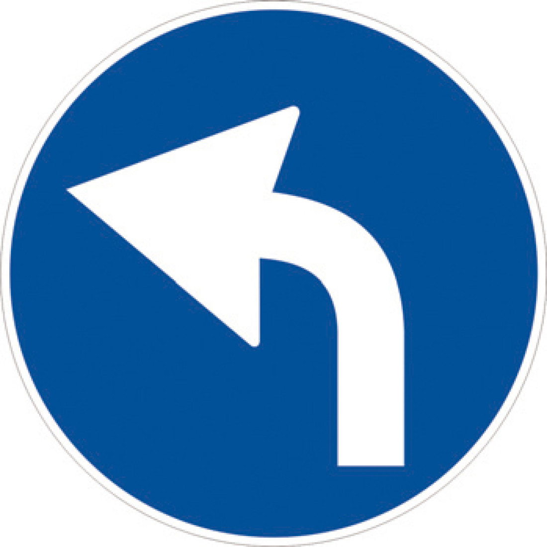 Preavviso Di Direzione Obbligatoria A Sinistra Preavviso Di Direzione Obbligatoria A Sinistra