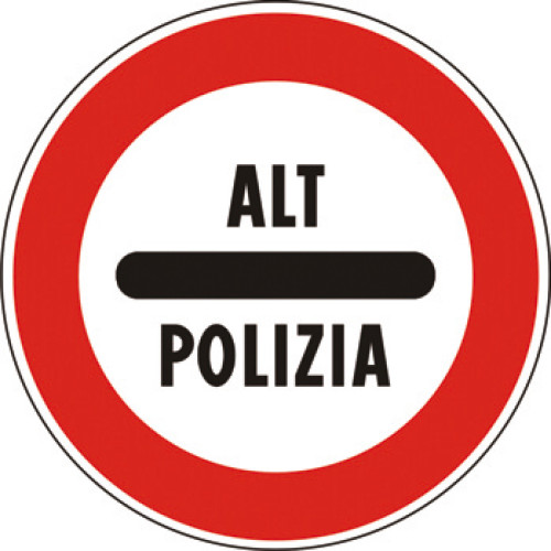 Il Segnale Raffigurato Indica Un Posto Di Blocco Della Polizia
